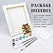 VOCHIC Pre Drawn Canvas for Painting for Adults Paint and Sip Kit Painting Party Supplies 8x10 in Canvas to Paint Flower Girl 8 Acrylic Colors,3 Brush,1 Pallet Art Set