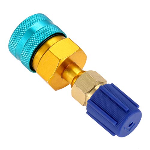 R1234Yf To R134A Adapter, Low Side Quick Coupler Conversion Kit， R12 To R134A Ac Charging Hose Adapter Fitting Connector Refrigerant Can Adapter Valve For R1234Yf/R12 To R134A Car Air-Conditioning #TOP4