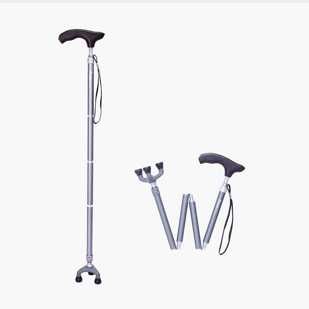 Lightweight Walking Canes with Wooden Ergonomic Handle Crutches 10 Adjustable Height Levels for Men or Women Arthritis Seniors Disabled with 3 Legs No