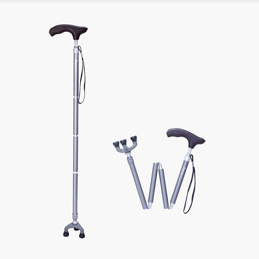 Bastones para Caminar livianos con Mango ergonómico de Madera Muletas 10 Niveles de Altura Ajustables para Hombres o Mujeres Artritis Personas Mayores discapacitadas con 3 Patas Ba