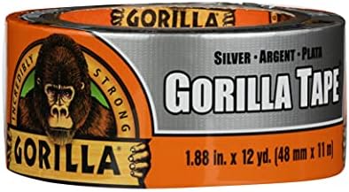 Gorilla Silver Duct Tape, 1.88" x 12 yd, Silver, (Pack of 1)