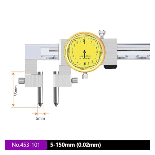 Calibrador tipo reloj 20-300mm acero inoxidable miniatura 2