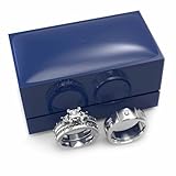 3pc Couples Wedding Ring Sets His And Hers Women Sterling Silve Moissanite and men Wedding Bands Together With Jewelry Box