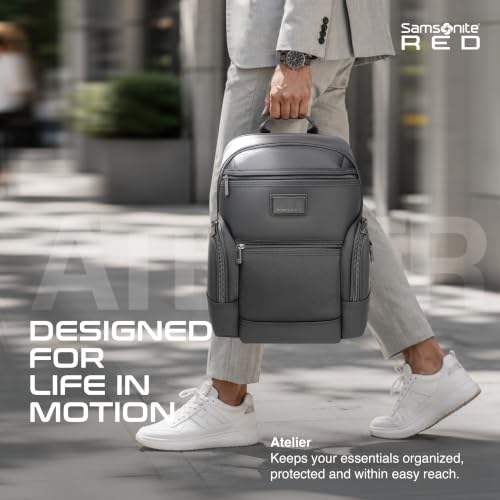 Image of Samsonite Atlier | 14'Laptop Compartment| 18 L Volume| Multiple Compartment| Sleek Design |Work Backpack | Black | 2 Years International Warranty
