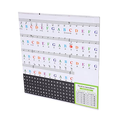 Adesivo eletrônico de notas de piano, remoção rápida, design bonito, aplicação ampla, adesivo de tec