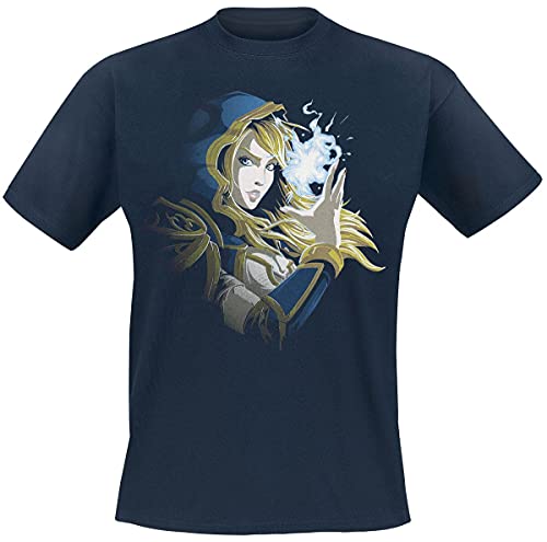 World of Warcraft Jaina - Fille De La Mer Homme T-Shirt Manches Courtes Bleu foncé L