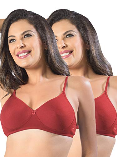 Image of SONARI Womens Non Padded Cotton Bra | Wire Free, Medium Coverage, Seamless Cups, Comfortable Polyester Cotton Blend Fabric | Adjustable Straps, Ideal for Everyday Wear - Smile