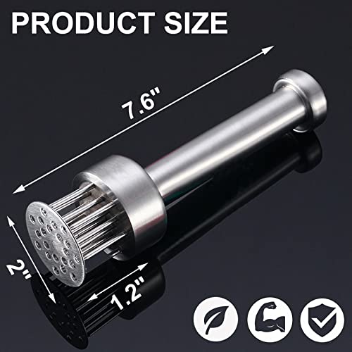 Evedmot Meat Tenderizer Stainless Steel With Sharp Needles For Steak Chicken Pork Fish, Suitable Meat Tenderizer Tool With Cleaning Brush For Bbq Or Kitchen #TOP4