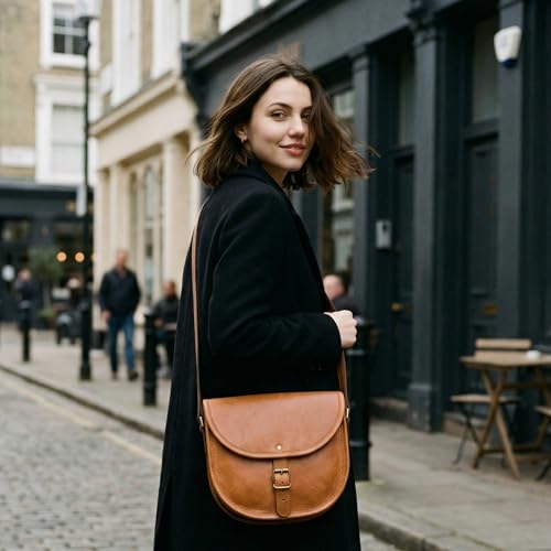Sac à main porté épaule SID & VAIN Aubrey en cuir véritable de luxe - 2