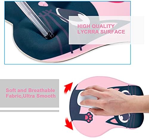 XHLWZR Cute Mouse Pad Ergonomic Mouse Pad with Wrist Support, Gel Mouse Pad with Non-Slip Silicone Base, Computer Mouse Pad Gaming Mouse Pad