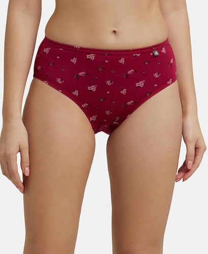 Image of Jockey 1406 Women High Coverage Super Combed Cotton Hipster with Concealed Waistband and StayFresh Treatment (Pack of 3, Colors & Prints May Vary)