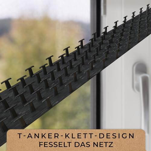 MÜCKENMEISTER® Fliegengitter Fenster (170x180cm, schwarz) aus Glasfaser - Fliegengitter zuschneidbar - Insektenschutz Fenster mit Klebestreifen - Fliegennetz Fenster - Mückennetz Fenster