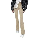 Damen-Cordhose Hosen mit hoher Taille Winter-lässige Lazy Wind Skiny-Hosen Lang Trainingshose Damen Jogginghose Loose Laufhose Lange Sporthose Loose fit Freizeithose