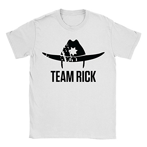 Team Rick Mens T-Shirt X-Large White Rick Grimes Hat Walking Dead Funny TV Show Gift
