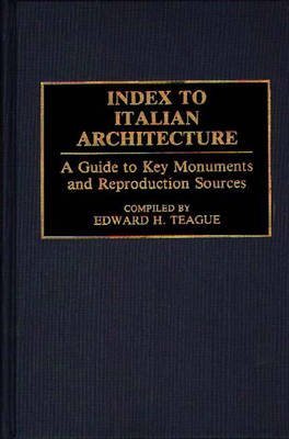 Index to Italian Architecture livre répertoire des monuments historiques d'Italie