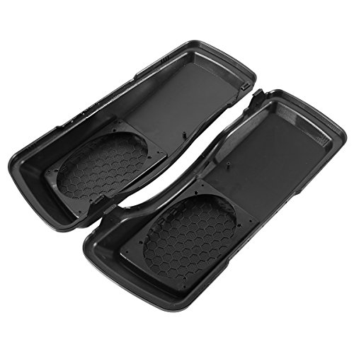 Cubiertas rígidas Vivid Black para maletas laterales con rejillas para altavoces de 6 x 9 pulgadas, compatible con Harley Davidson Touring 1993-2013 miniatura 3
