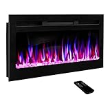 Hocookeper 31 Inch Electric Fireplace, Wall Mounted Fireplace Inserts, Recessed Fireplace Heater, Mi
