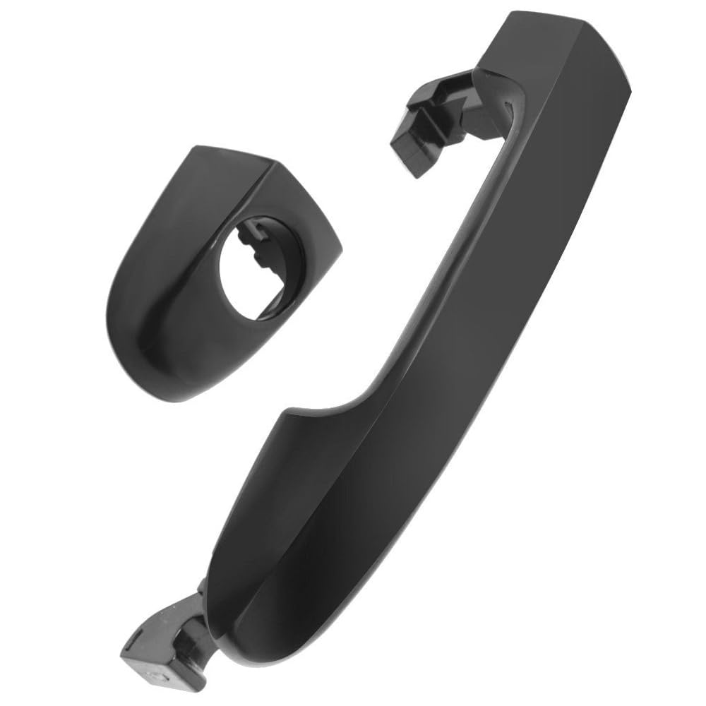 Riloer Maniglia per porta esterna sinistra, maniglia esterna in plastica nera, adatta per Hy-undai i20 2007-2014