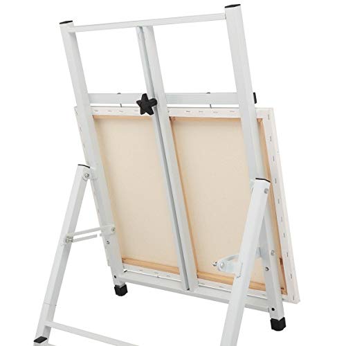 Bob Ross 2-In-1 Studio Easel - As Seen On Netflix Metal Easel Four Legged Tabletop Easel - White #TOP5