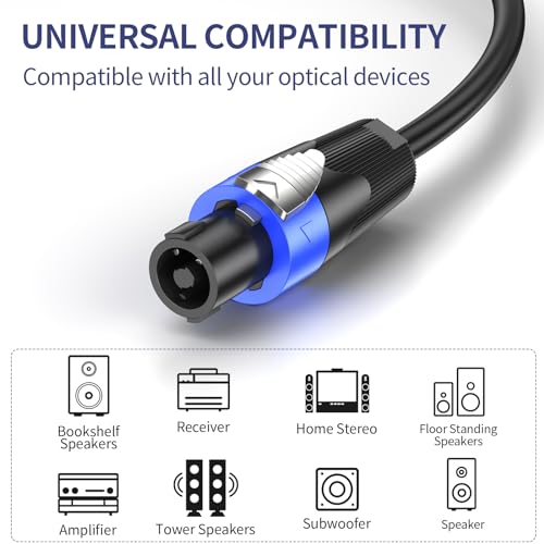 Cable Speakon a Speakon GCTBL 20m para Altavoces de DJ y Equipos de Sonido PA 5