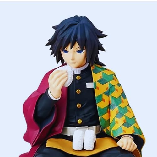 Image of Giyuu Sitting Premium Action Figures Collectible for Office Desk, Study Table, Car Dashboard, Decoration for Anime Lovers, Fans, Kids, Collectors - Giyuu 15cm