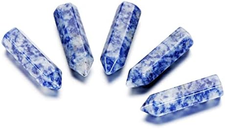 JOVIVI 35mm 7 Chakra Healing Crystals Wands Set Reiki Stones Yoga Amulet Meditation Single Point Wand Hexagonal Gemstone Feng Shui Positive Energy Generator