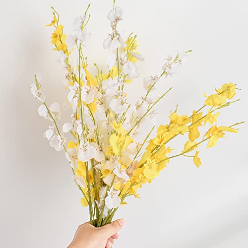 Haiops 6Pcs Artificial Dancing Lady Orchid Silk Oncidium 38.2 Inch For Home Wedding Vase Table Centerpiece #TOP4