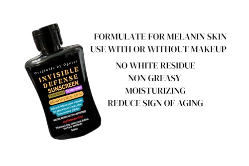 Originals by Ogette Invisible Defense Sunscreen, SPF 30, Water Resistant, Moisturizing, No White Residue, 3.4oz
