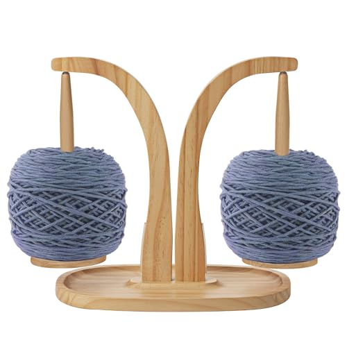 Image of Rose and burlap Yarn Holder Double Strong Magnetic Holds 2.2 lbs(Natural) | N52 Magnets; Tray Design for storage; Silicone Pads For silence