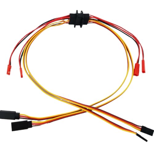 Connettore di estensione del cavo multi-servo MX10 pin progettato per aeroplani RC a turbina jet, supportando la trasmissione attraverso più canali di controllo. Compatibile con sistemi di aeromobili RC per collegamenti alettoni, flap, ingranaggi e servo freno, adatto per configurazioni complesse. Dispone di un meccanismo di bloccaggio sicuro per un montaggio rapido, contribuendo a ridurre i tempi di installazione mantenendo connessioni elettriche stabili durante il volo. Costruito con isolamento resistente al calore e perni resistenti alla corrosione per ambienti acrobatici e alimentati da turbina. Fornisce estensione tra ricevitore e servi, adatti per getti su larga scala che richiedono una portata estesa.
