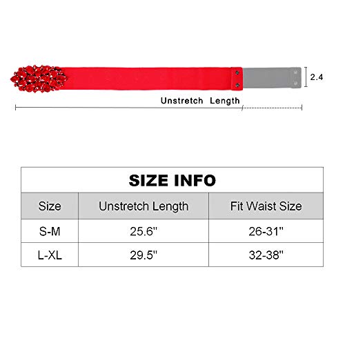 Dorchid Women Rhinestone Belt Crystal Elastic Waist Floral Cummerbund For Dress Red S #TOP3