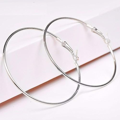 Image of I Jewels Stylish Classic Round Hoop Earring Lightweight Everyday Wear Earrings for Women