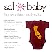 Sol Baby California Love Cardinal Bodysuit - Baby Boys Summer Bodysuit, Short Sleeve Romper for Newborns to Infants - 6 Months