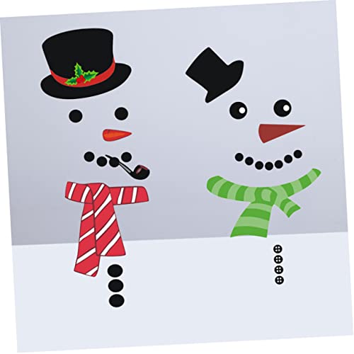 Pegatinas de Navidad para ventana reutilizables con cara sonriente pack 3