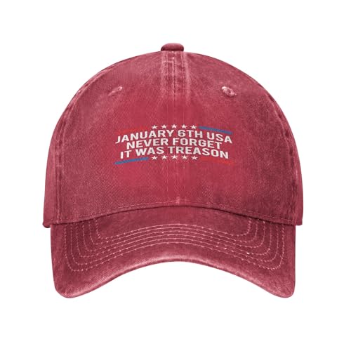 qwumub Jan 6 American Never Forget Treason Hat Red