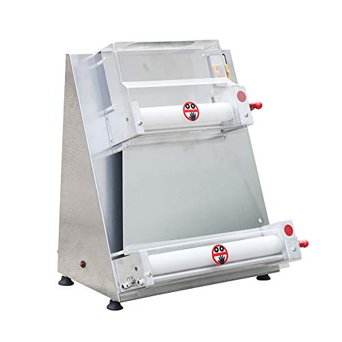 Commercial Pizza Dough Roller Sheeter, 15.7" Stainless Steel Pizza Dough Press Machine Electric Dough Roller Machine For Pizza Bread And Pasta Maker Equipment #TOP2