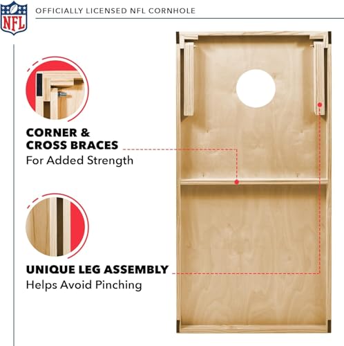 Wild Sports Philadelphia Eagles 2' x 4' Cornhole Set, 2 Boards, 8 Bean Bags by Wild Sports - Image 4