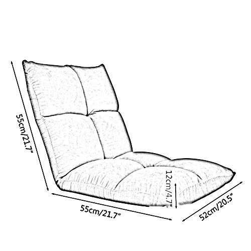 Petit canapé pliable pour baie vitrée avec dossier réglable orange - 2