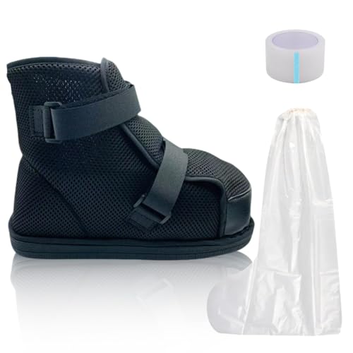 HLIWS Zapato de yeso para pies, Zapatos posquirúrgicos con correa ajustable, zapatos de fundición de protección de los pie, para restaurar fracturas de pies abiertos, reposapiés (Talla europea 40)