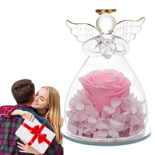 Ángel con rosa de diseño exclusivo, elegancia artesanal para bodas 8