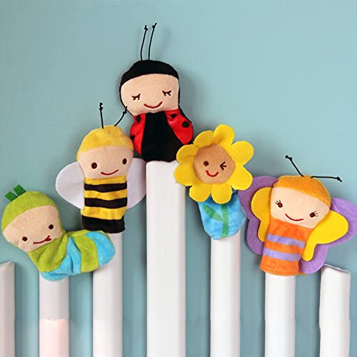 Liwein 5 Stück Fingerpuppen, Niedliche Fingertiere Baby Story Time Requisiten Spielhandschuh Klein Tier insekten Fingerpuppe Set für Geschichte Zeit Kindergeburstag Gastgeschenk Mitgebsel Fingerpuppen