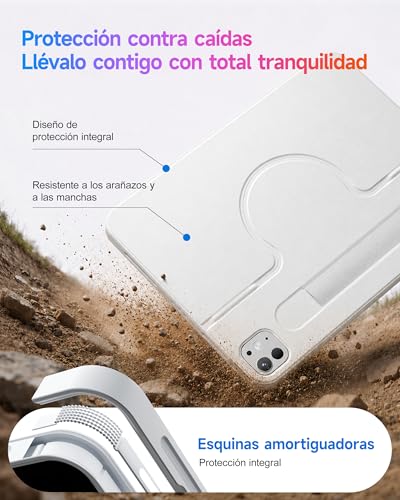 Teclado iPad 7 generación trackpad multitáctil desmontable retroiluminado Ñ 6