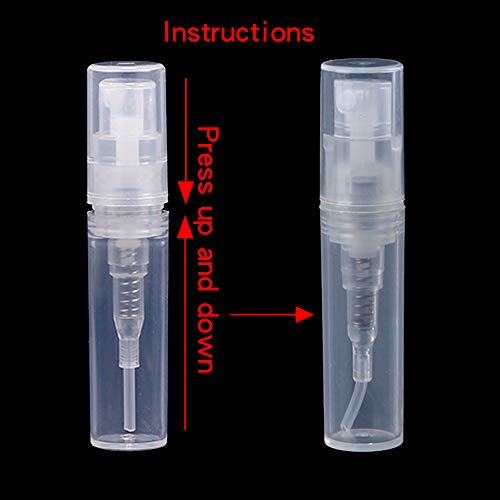 Luojery 66 Pcs 5Ml Mini Cute Clear Plastic Empty Spray Bottles,Refillable Perfume Bottle,Empty Mist Mouthwash Atomizer Bottle For Essential Oils, Travel Party Portable Makeup Tool (66 Pcs 5Ml) #TOP5