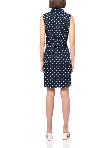 Image of Tommy Hilfiger Women's Sleeveless Collared Button Front Tie Waist Mini Shirt Dress
