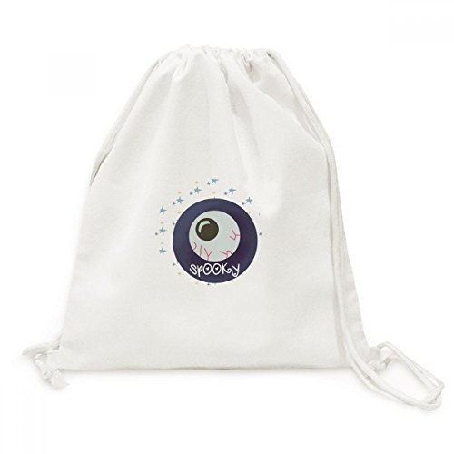 Sac cordon Halloween œil réaliste imprimé haute définition style toile