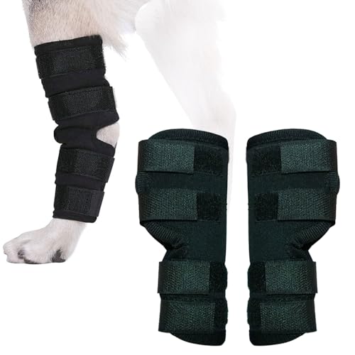 Image of 1 Pair Dog Leg Braces for Back Legs, Adjustable Hock Support Wrap for ACL Tear, Arthritis & Joint Pain Relief, Breathable Hind Leg Brace for Large & Senior Dogs (L)