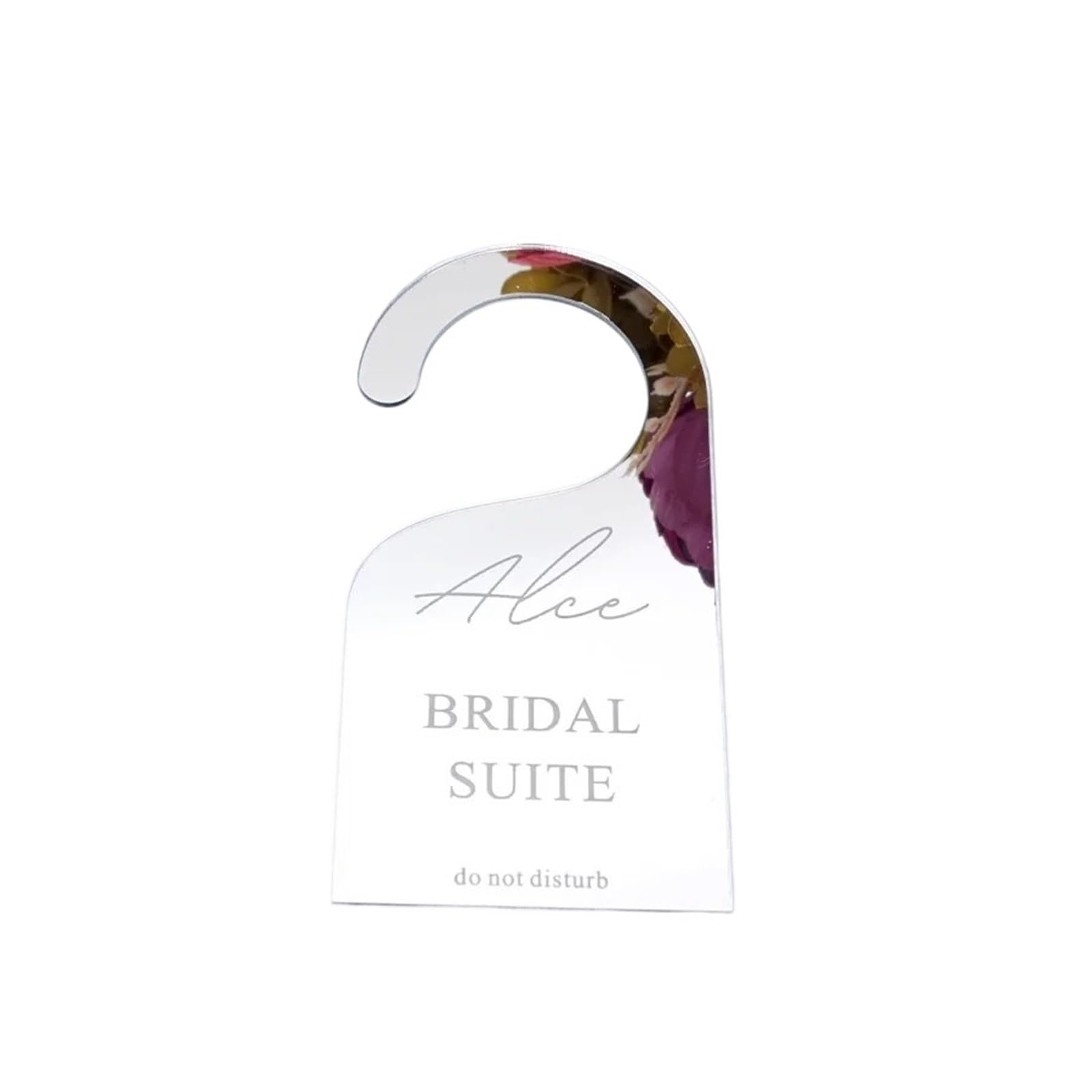 Door Handle Hanging Sign 1 Piece 10x20cm/7x14cm Hotel Suite Door Sign Holder Wedding Party Do Not Disturb Hanger Tags(Silver,7x14cm)