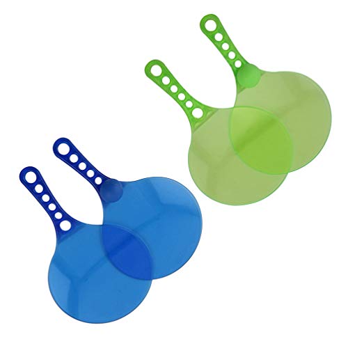 NUOBESTY 2 pares de raquete de bola de remo para jogos, pingpong, tênis, badminton, raquetes de prai