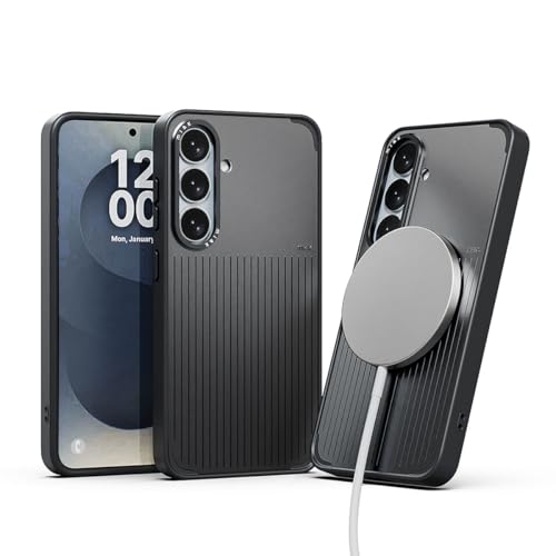 miak Galaxy S26 �p MOOD �}�O�l�b�g�P�[�X Qi2/MagSafe�Ή� [ �X�^�C���b�V���c���C���f�U�C�� �A���~�����J�����t���[�� �f�R�V�[���t�� 3�d�\�� �Ռ��z�� ���̓}�O�l�b�g���� �h�o�݌v �X�g���b�v�z�[���t�� ] �u���b�N 