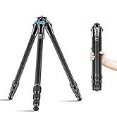 SIRUI Carbon Fiber Travel Tripod, 47" Lightweight Compact Camera Tripod, 4-Section Legs, Twist Lo...